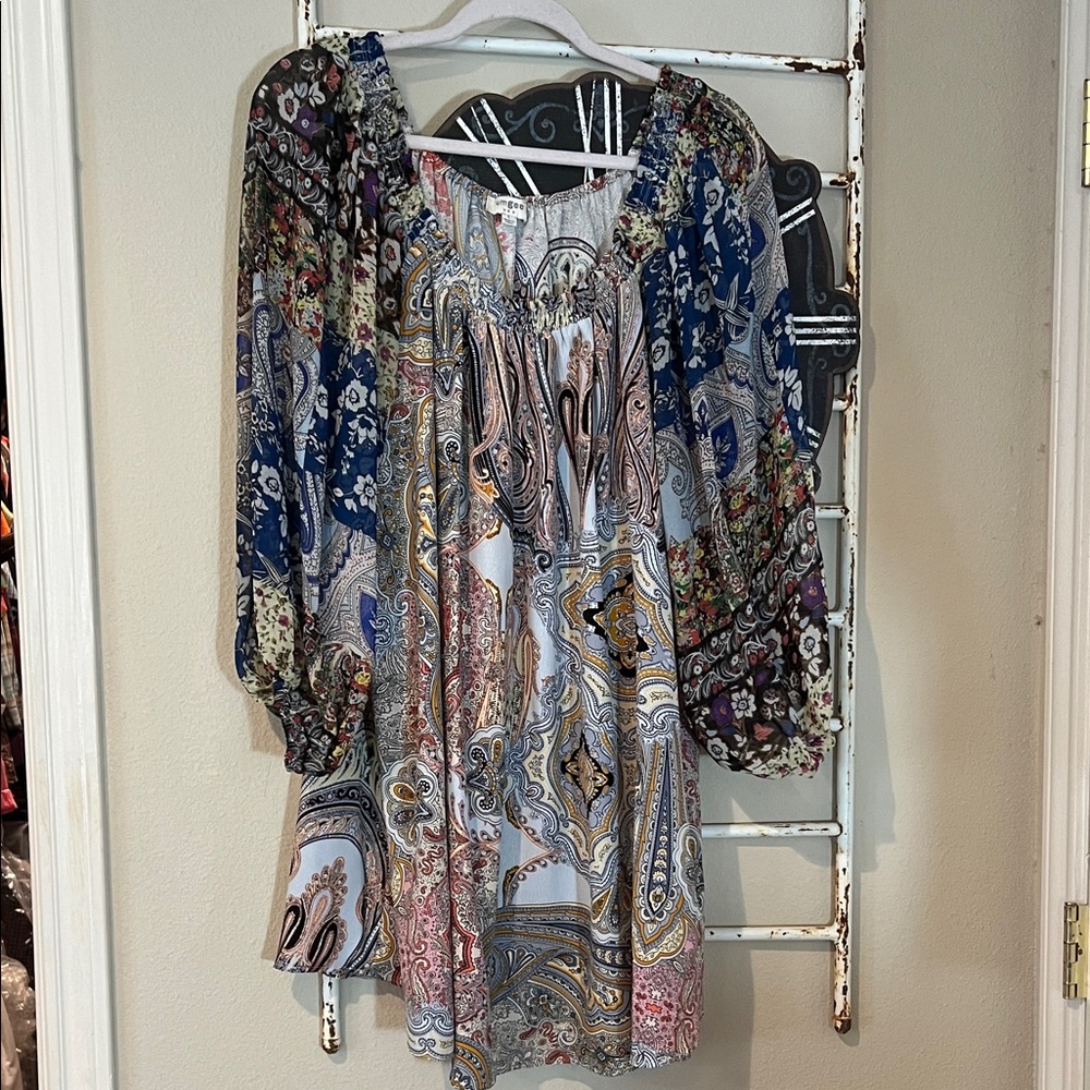 Umgee Multicolor Paisley Top or Short Dress